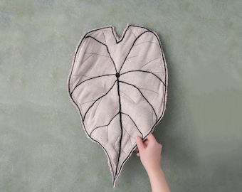 White Leaf Wall hanging, Boho home decor, Bedroom tropical wall decor, Room decor aesthetic, New home gift, Housewarming gifts, Cottagecore