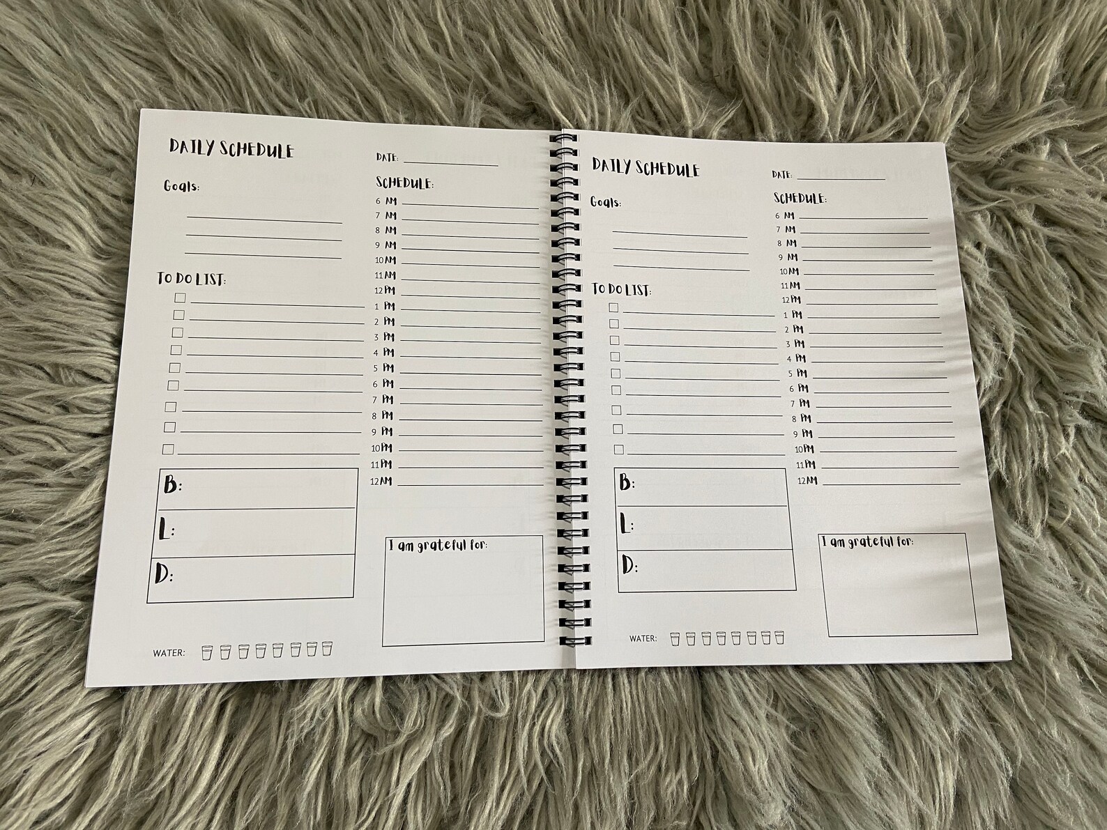 Daily Schedule Notebook Etsy
