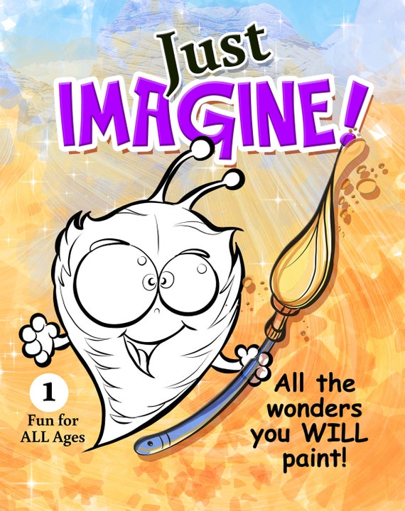 Download Just Imagine Coloring Book For Kids Or Adults Young At Etsy