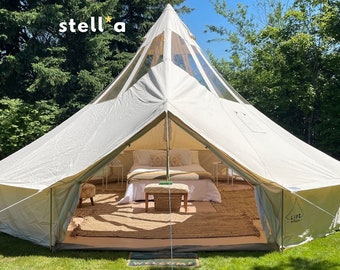 19.5 ft. Stella Stargazing Tent  A 6M Bell Tent by Life inTents. The clear roof panels allow you to see more of nature - from inside.