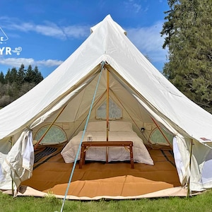 16 ft. Zephyr 5M Bell Tent Cabin- With Large Rear Window. 6 Windows On Walls.