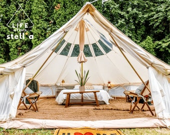 16 ft. Stella Stargazing Tent.  The transparent roof panels allow you to see more of nature - from bed! A Festival Tent by Life inTents.