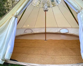 16 ft. Coir Bell Tent Rug for 5M Tent 1/2 Moon Shaped Carpet - Large Round Yurt Carpet