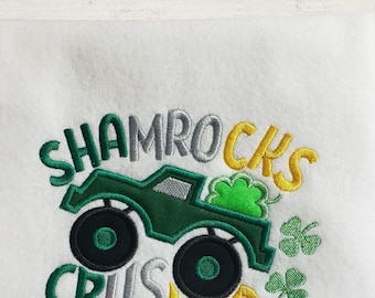 PERSOANLIZE SHIRT,Shamrock shirt,Shamrock Truck,Saint Patrick Shirt,Lucky Shirt,Monster Truck shirt,Saint Patrick Day