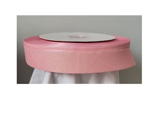 1.5" high quality Pink Glitter ribbon,sparkle ribbon,fabric ribbon,craft ribbon,ribbon for bows,ribbon by the yard,scrapbooking ribbon,