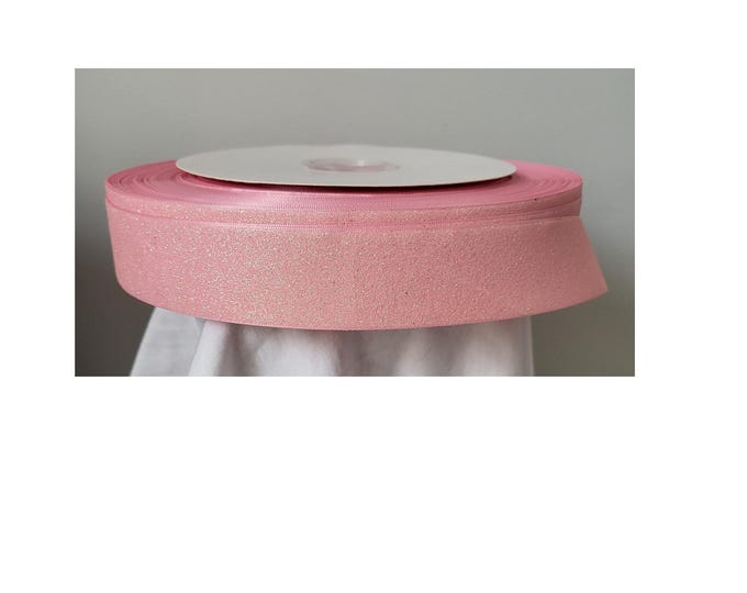 1.5" high quality Pink Glitter ribbon,sparkle ribbon,fabric ribbon,craft ribbon,ribbon for bows,ribbon by the yard,scrapbooking ribbon,