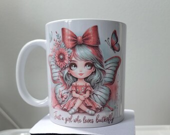 Butterfly Girl Coffee Mug – Embrace Your Unique Charm