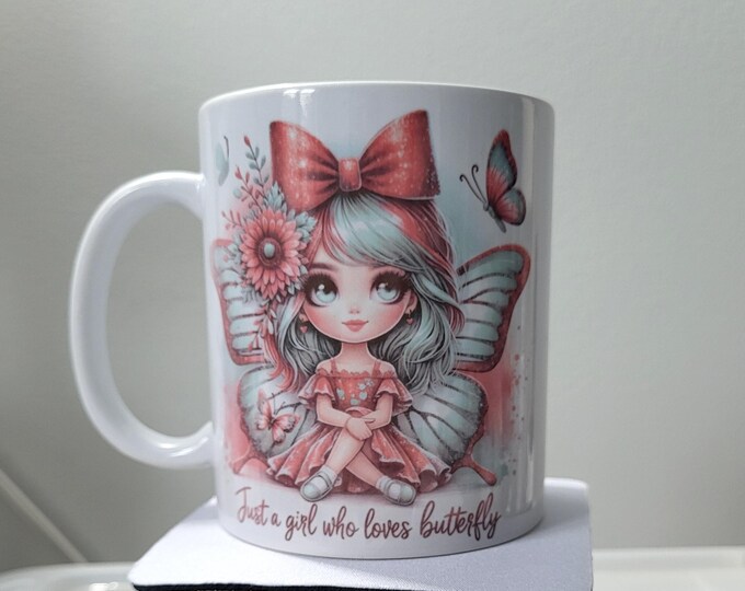 Butterfly Girl Coffee Mug – Embrace Your Unique Charm