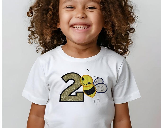 Customized Bumble Bee Birthday T-shirt - Personalized Kids Shirt