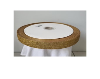 Gold or Dijan 7/8" Glitter Ribbon for sewings, Bows, crafts and more