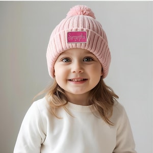 Personalized Beanie for Todllers and Kids, Custom Embroidered Winter Hat