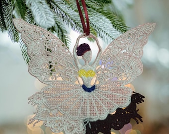 Lace Ballerina Christmas Ornament, Elegant Ballet Dancer Tree Decor, Girls Christmas Ornament, Nutcracker Ballet Holiday Ornament,