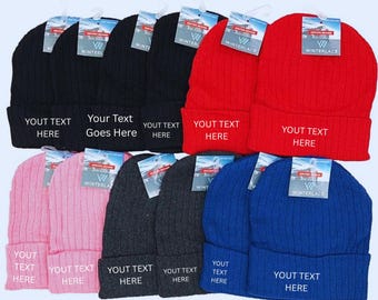 Custom Kids Beanie, Personalized Embroidered Winter Hat, Christmas Gift for Ages 2-10, Warm Cozy Beanie