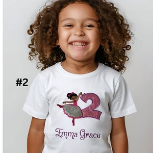 Adorable Kids Ballerina Birthday Shirt - Personalized Girl&#39;s Ballet Gift
