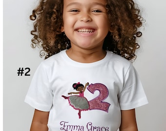 Adorable Kids Ballerina Birthday Shirt - Personalized Girl's Ballet Gift