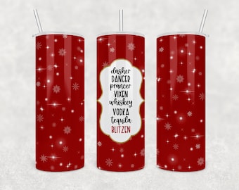 Funny Christmas Tumbler with Straw.. Gift for her, Gift for him. Hot cocoaTumble for winter