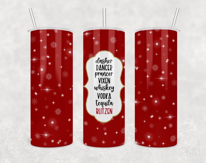 Funny Christmas 20oz Skinny Tumbler with Straw