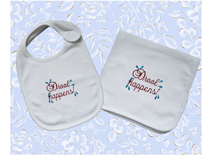 Embroidered Baby Bib,Burp Cloth , Funny Baby Bib, Welcome Home Baby , Newborn Gift,Baby Shower celebration,Take me Home Gift,Drool Baby Bib