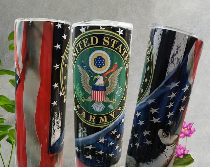 Personalized Army Tumbler, Soldier Sun,Dad, Tumbler,United States Army, US Army Tumbler, Army Dad Gift,Army Mom Gift, Army Veteran Gift