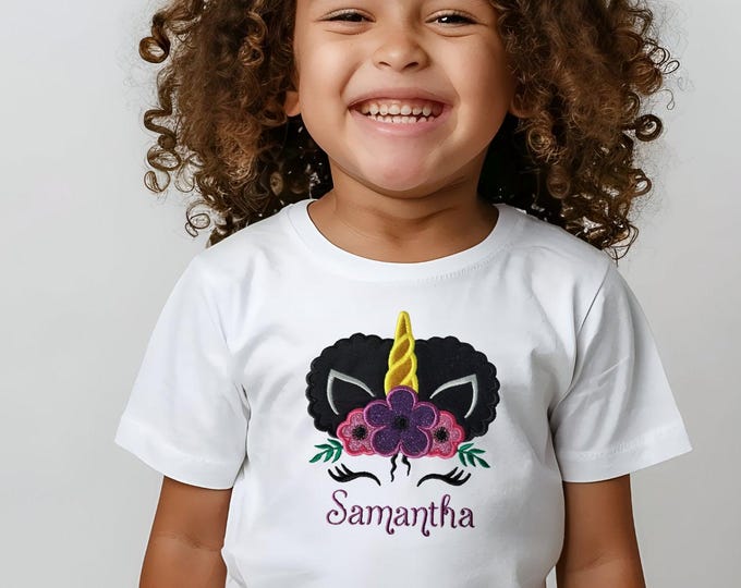 Personalized Magical Unicorn Birthday Tee for Kids, Custom Tshirt, Unicorn Design, Birthday Gift, Child Shirt