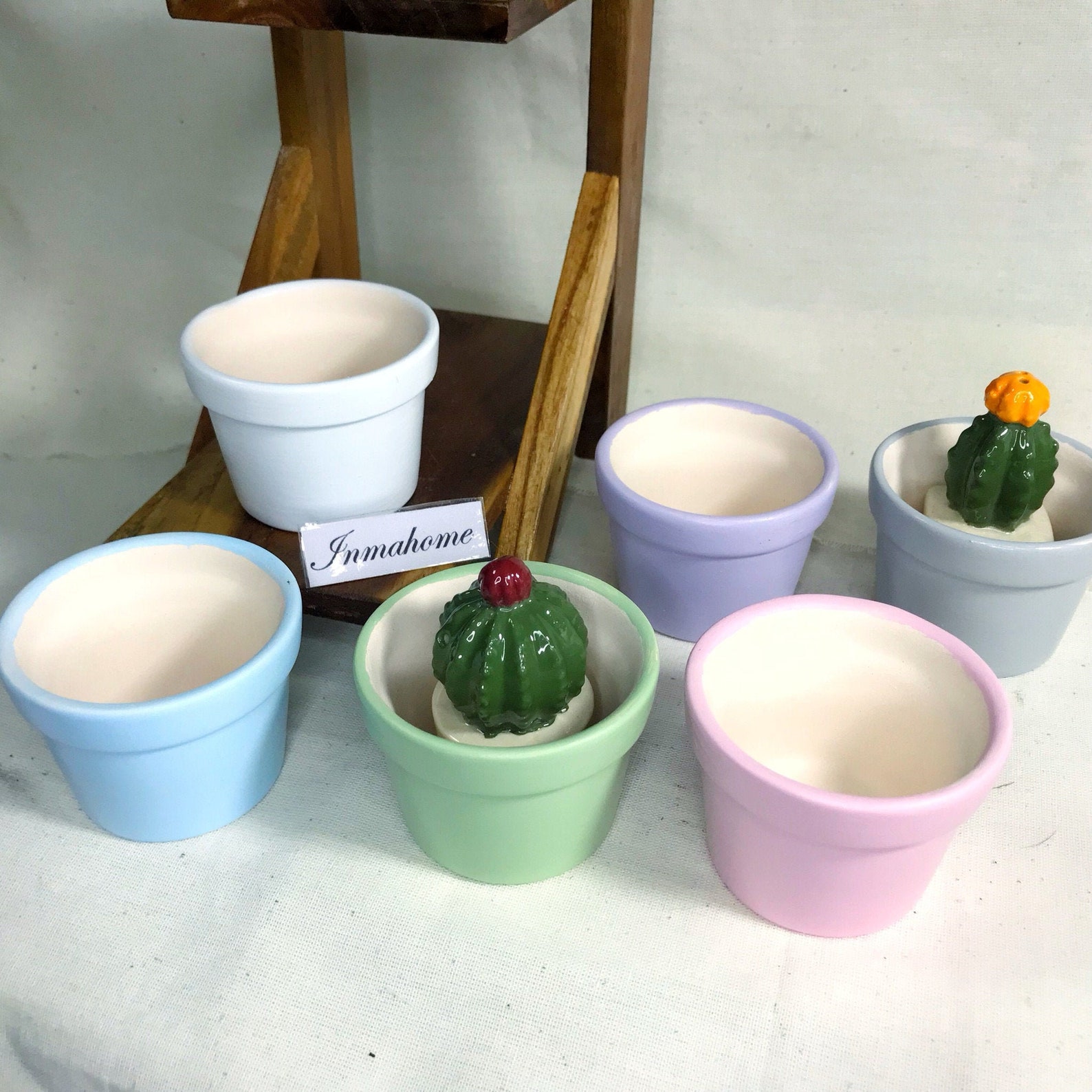 Cute Pastel Pots l Flower Pots l Cactus Pots l Keramische Etsy