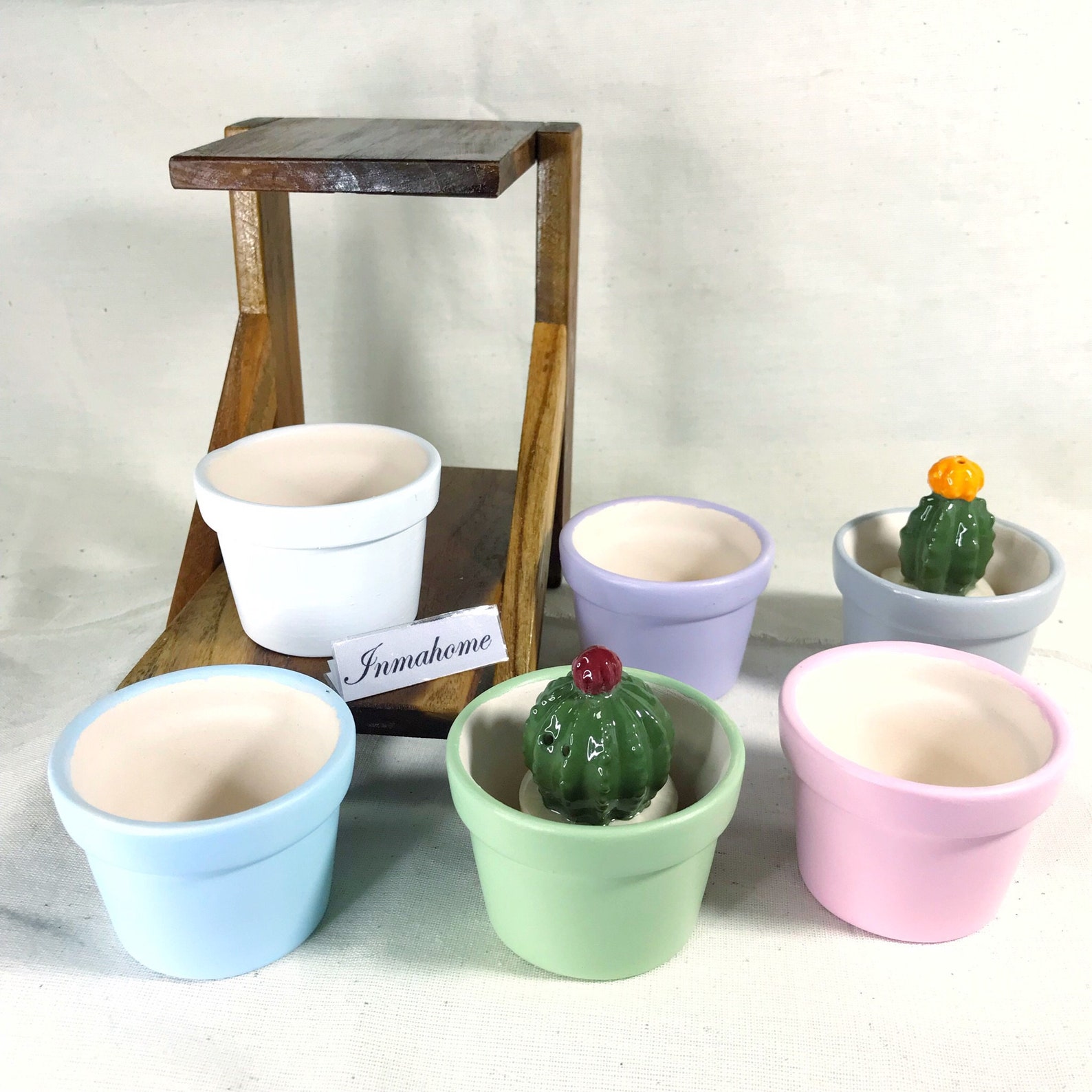 Cute Pastel Pots l Flower Pots l Cactus Pots l Keramische Etsy
