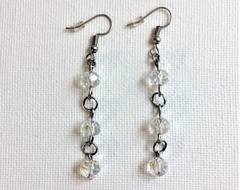 Crystal Bead Drop Earrings