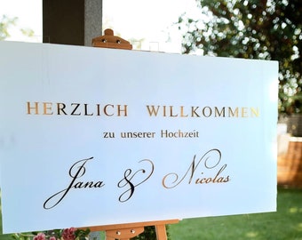 Wedding sign 3 mm acrylic plate wedding decoration, acrylic sign, wedding easel, welcome, welcome sign