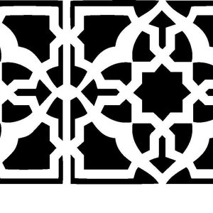 Stencil border mandala oriental Moroccan stencil airbrush