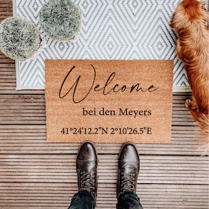 personalized coconut doormat coconut, coconut mat, printed, doormat with name walk in, doormat, personalized, hand-painted,