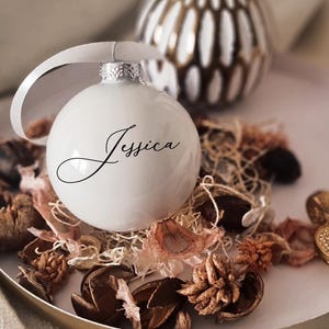 Weihnachtskugel , personalisiert, Christbaumkugel,  Weihnachtsschmuck Glaskugel, Glas,  6cm