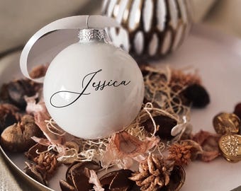 Weihnachtskugel , personalisiert, Christbaumkugel,  Weihnachtsschmuck Glaskugel, Glas,  6cm