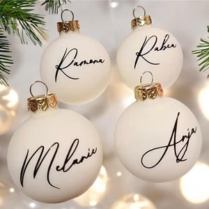 6 cm  Glas Weihnachtskugel personalisiert, Christbaumkugel,  Weihnachtsschmuck Glaskugel,   6cm verschiedene  Farben