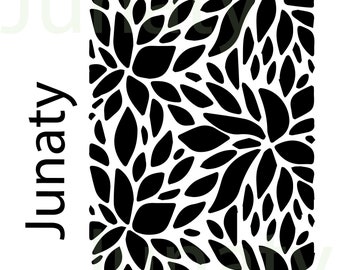 Floral Schablone, Schablone, Blätter modern  Muster, Airbrushschablone, DIN A 4 , stencil, Wandtattoo,