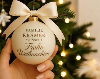 Weihnachtskugel 6cm , personalisiert, Christbaumkugel,  Weihnachtsschmuck Glaskugel, Glas,  6cm
