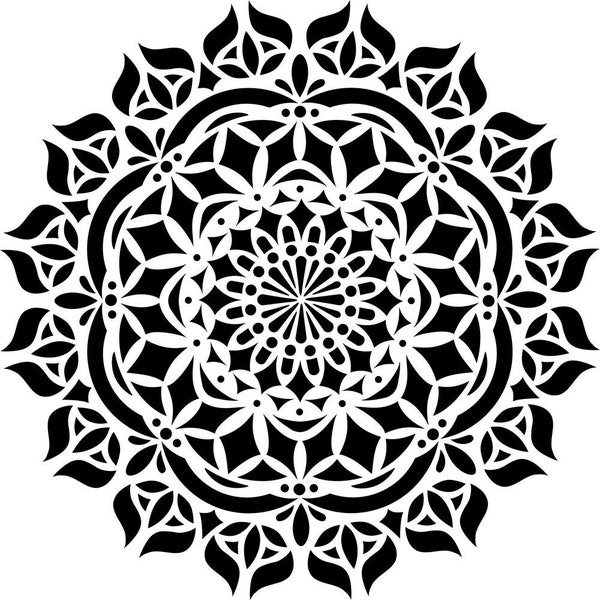 Stencil Mandala, Marokkaans, Patroon marokko, Oosterse, Airbrush sjabloon, DIN A 4, stencil, Muur sticker,