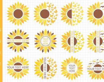 Sunflowers Sunflower Names PNG, SVG; JPG, eps, dfx Digital File, Digital File Plotter File Sublimation File