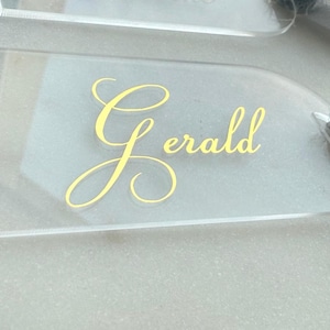 Platzkarte Acrylschild Hochzeit  Geschenk Verlobung   Acrylschild  Taufe, Türschild Namensschild Personalisiert rechteckig