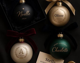 Weihnachtskugel 6cm , personalisiert, Christbaumkugel,  Weihnachtsschmuck Glaskugel, Glas,