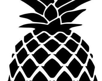 Stencil ananas, stencil ad aria, stencil, tatuaggio da parete, decorazione da parete