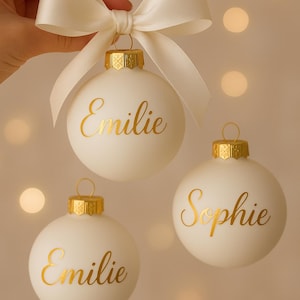 Weihnachtskugel  personalisiert,  Christbaumkugel,  Weihnachtsschmuck Glaskugel, Glas,  6cm christmas ornaments