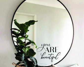 Mirror stickers, stickers for mirrors, always positive, sticker mirror, customizable sticker, home decor absolutstencilde
