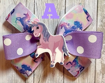 More BEEutiful Unicorn Hair Bows for Big & Little Girls – Unicorn Barrette, Unicorn Hair Bow, Unicorn Hair Clip