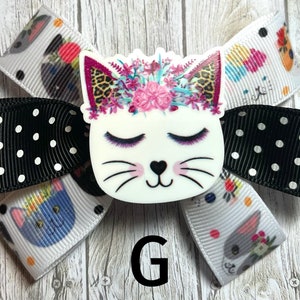 Beeutiful Cat Hair Bows for Big & Little Girls – Cat Barrette, Cat ...