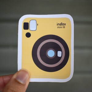 Instax Yellow Polaroid Camera - Sticker - Laptop Sticker