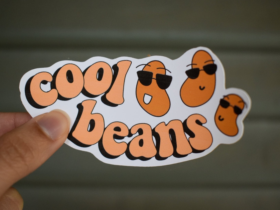 Cool Beans Sticker Cool Beans Laptop Sticker Water - Etsy