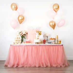 Black and gold tutu table skirt on sale