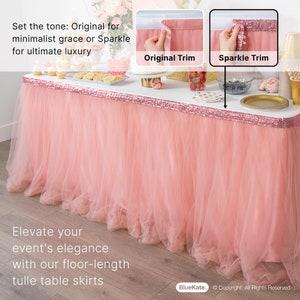 Blue Tutu Table Skirt With Double Layer Organza Willow,under the