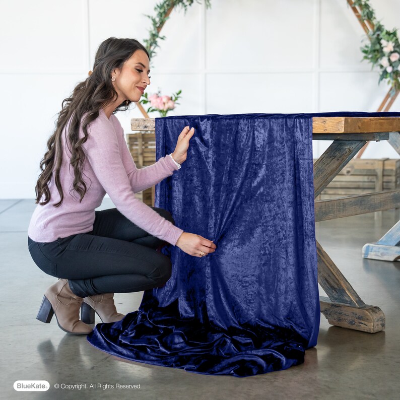 10 Yard Navy Blue Velvet Fabric Table Runner. Velvet Runners Etsy
