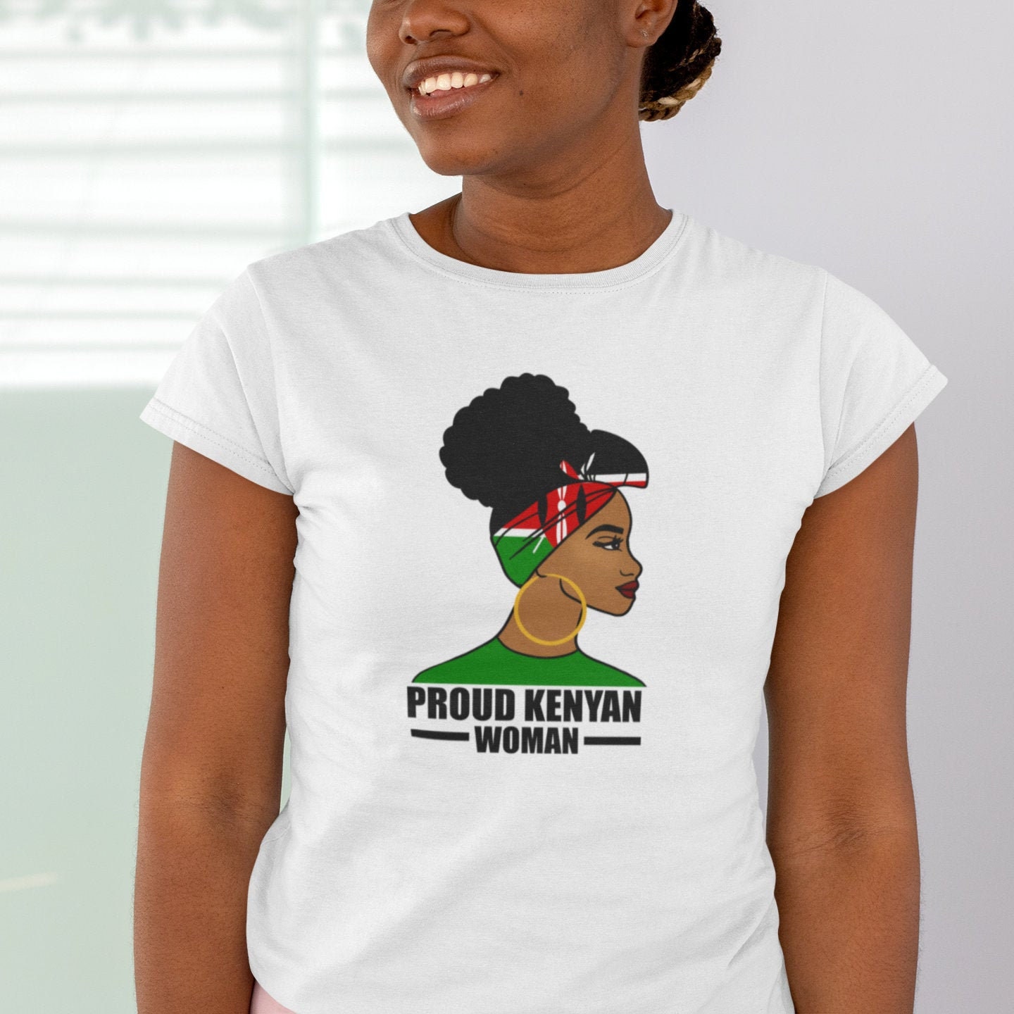Kenya t shirt Proud Kenyan Woman Kenya Flag Afro African Etsy